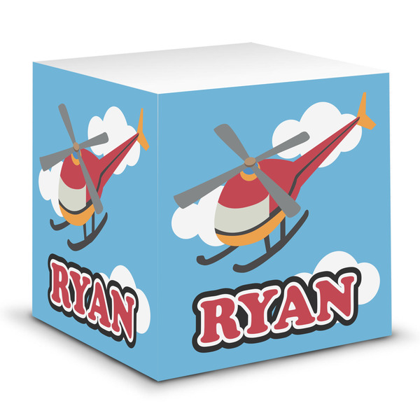 Custom Helicopter Sticky Note Cube (Personalized)