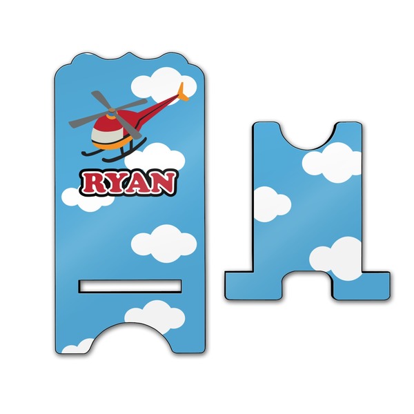 Helicopter Stylized Phone Stand - Front & Back - Large