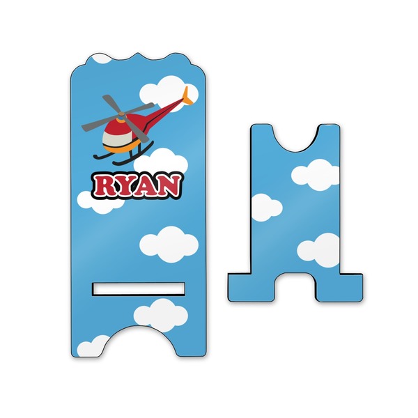 Helicopter Stylized Phone Stand - Front & Back - Small