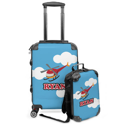 Helicopter Kids 2-Piece Luggage Set - Suitcase & Backpack (Personalized)