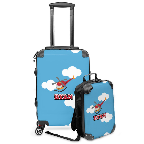Custom Helicopter Kids 2-Piece Luggage Set - Suitcase & Backpack (Personalized)
