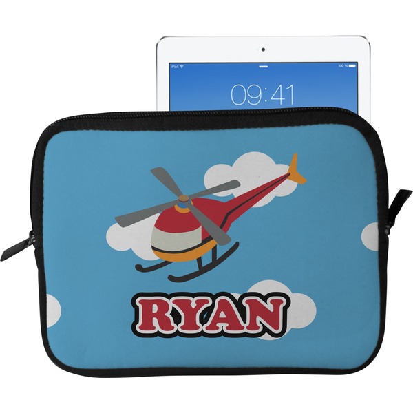 Custom Helicopter Tablet Case / Sleeve - Large (Personalized)