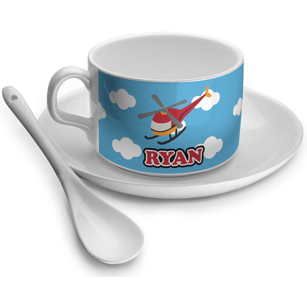 Custom Helicopter Tea Cup - Single (Personalized)
