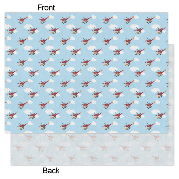 Helicopter Tissue Paper - Lightweight - Large - Front & Back