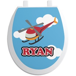 Helicopter Toilet Seat Decal (Personalized)