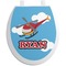 Helicopter Toilet Seat Decal (Personalized)