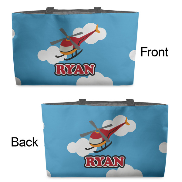 Helicopter Tote w/Black Handles - Front & Back Views