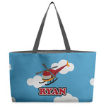 Helicopter Beach Totes Bag - w/ Black Handles (Personalized)