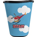 Helicopter Waste Basket - Single Sided (Black) (Personalized)