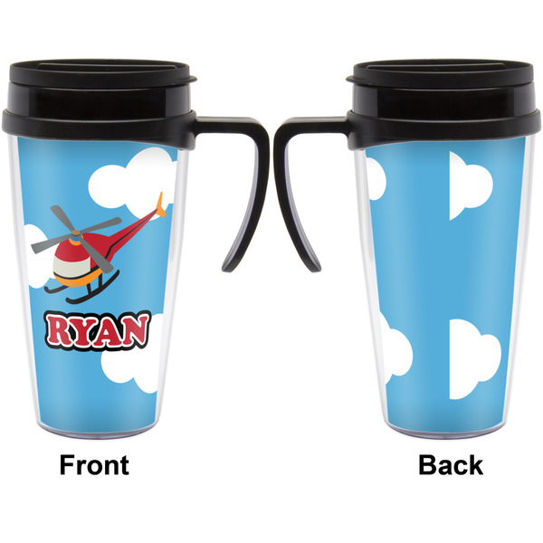 Helicopter Travel Mug with Black Handle - Approval