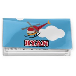 Helicopter Vinyl Checkbook Cover (Personalized)