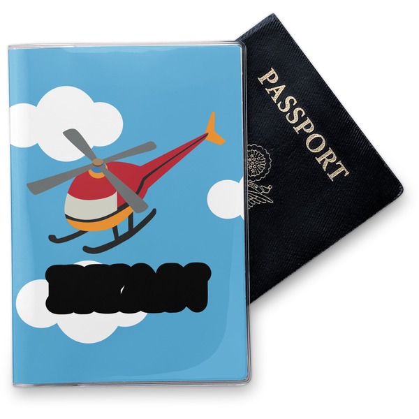 Custom Helicopter Vinyl Passport Holder (Personalized)