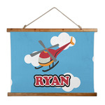 Helicopter Wall Hanging Tapestry - Wide (Personalized)