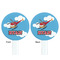 Helicopter White Plastic 7" Stir Stick - Double Sided - Round - Front & Back