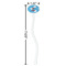 Helicopter White Plastic 7" Stir Stick - Oval - Dimensions