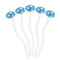 Helicopter White Plastic 7" Stir Stick - Oval - Fan
