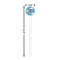Helicopter White Plastic 7" Stir Stick - Round - Dimensions