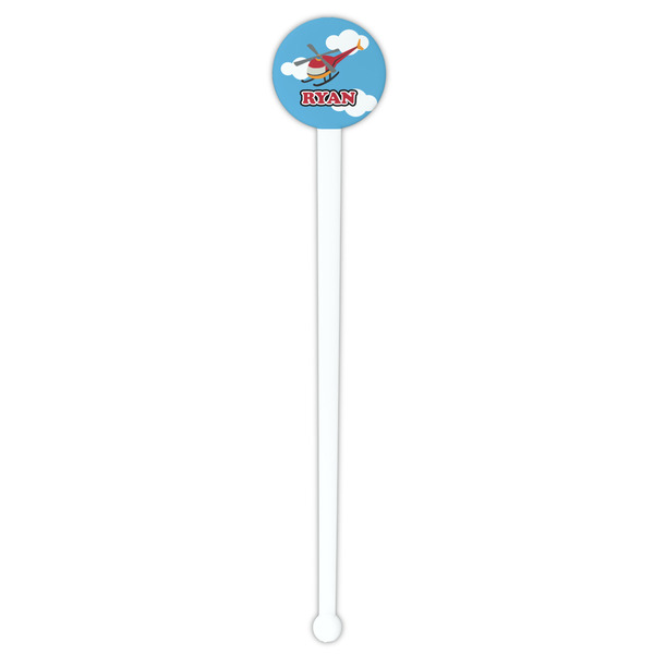 Helicopter White Plastic 7" Stir Stick - Round - Single Stick