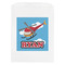 Helicopter White Treat Bag - Front View