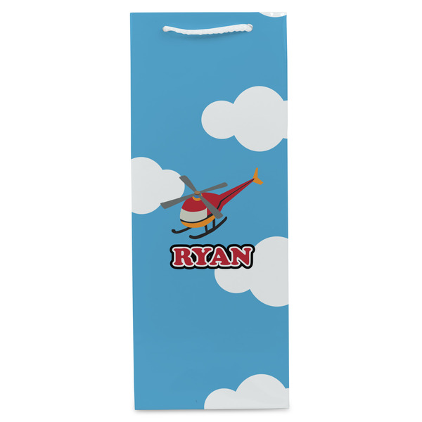 Helicopter Wine Gift Bag - Gloss - Front