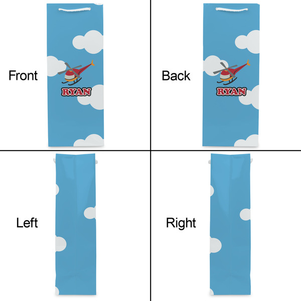 Helicopter Wine Gift Bag - Matte - Approval