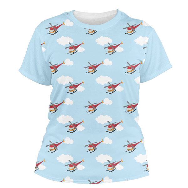 Custom Helicopter Women's Crew T-Shirt - Large