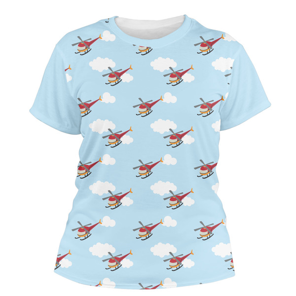 Custom Helicopter Women's Crew T-Shirt - 2X Large