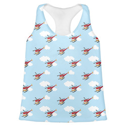 Helicopter Womens Racerback Tank Top - Large