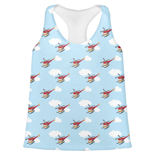 Custom Helicopter Womens Racerback Tank Top