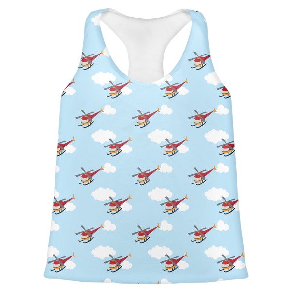 Custom Helicopter Womens Racerback Tank Top - X Small