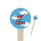 Helicopter Wooden 4" Food Pick - Round - Closeup