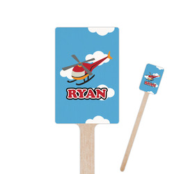 Helicopter Rectangle Wooden Stir Sticks (Personalized)