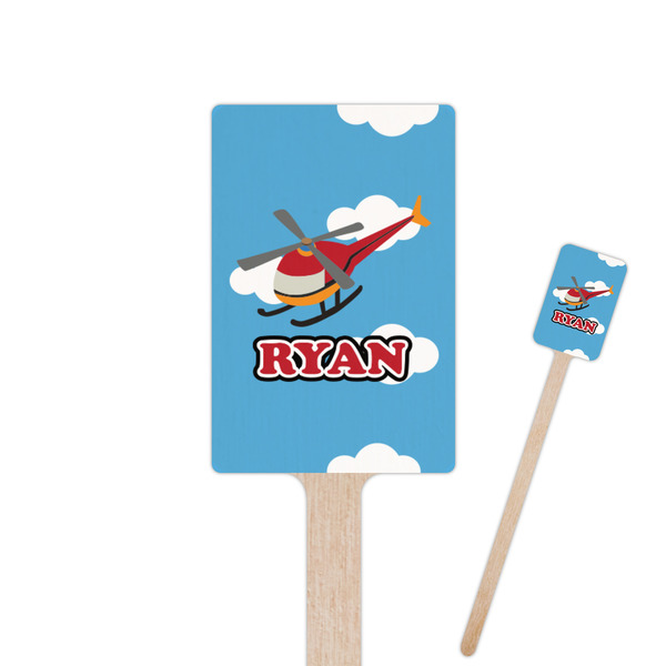 Custom Helicopter Rectangle Wooden Stir Sticks (Personalized)