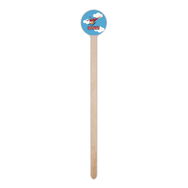 Helicopter Wooden 6" Stir Stick - Round - Single Stick