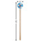Helicopter Wooden 7.5" Stir Stick - Round - Dimensions