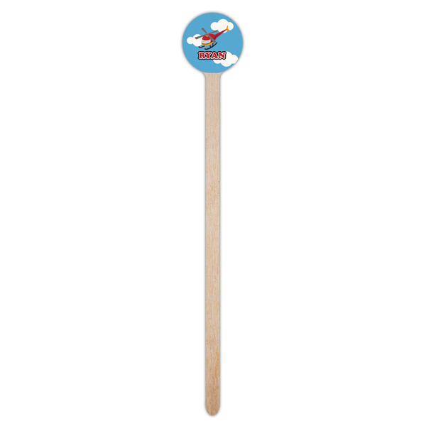 Helicopter Wooden 7.5" Stir Stick - Round - Single Stick