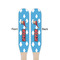 Helicopter Wooden Food Pick - Paddle - Double Sided - Front & Back