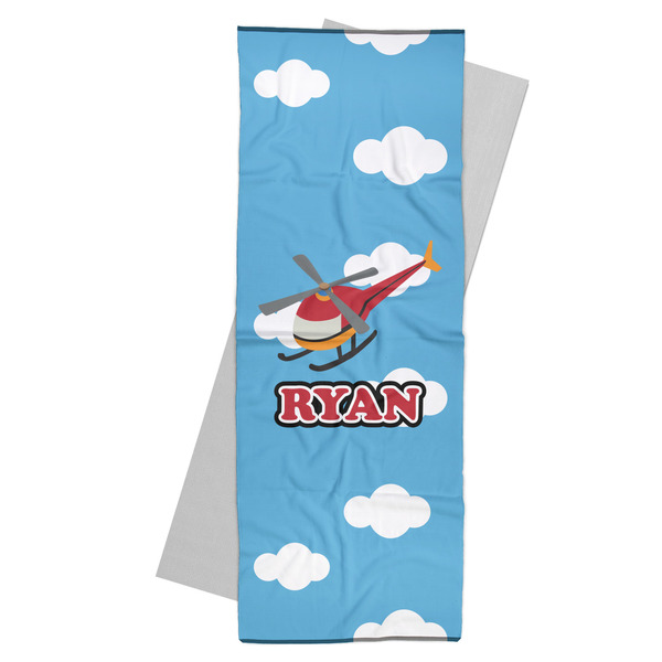 Custom Helicopter Yoga Mat Towel (Personalized)