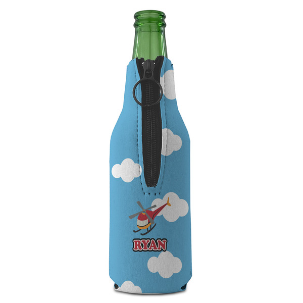 Helicopter Zipper Bottle Cooler - BACK (bottle)