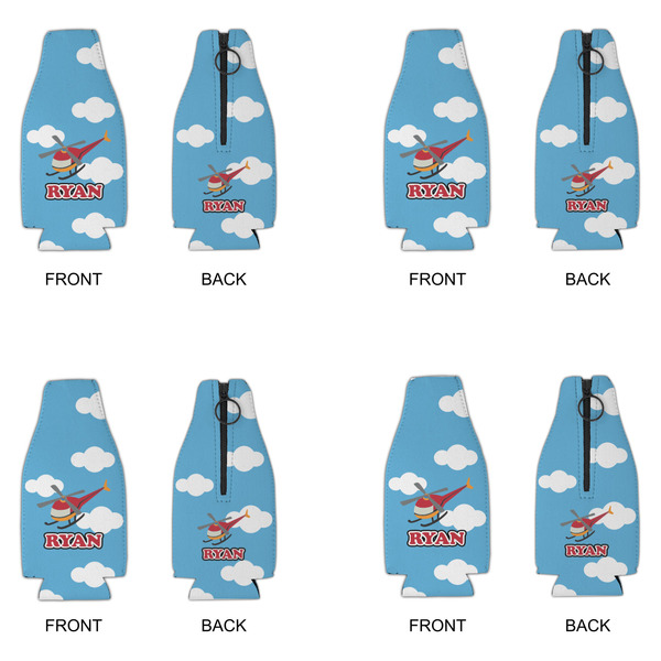 Helicopter Zipper Bottle Cooler - Set of 4 - APPROVAL
