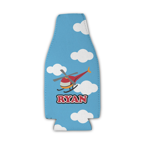 Helicopter Zipper Bottle Cooler - Set of 4 - FRONT