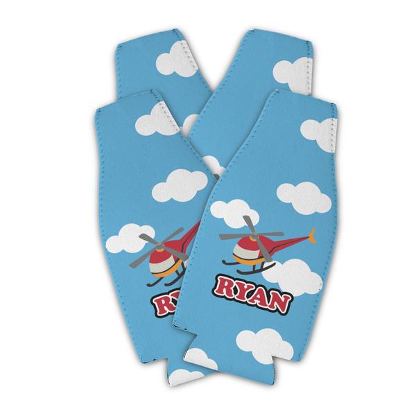 Helicopter Zipper Bottle Cooler - Set of 4 - PARENT MAIN (flat)