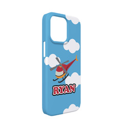 Helicopter iPhone Case - Plastic - iPhone 13 Mini (Personalized)