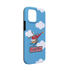 Helicopter iPhone Case - Rubber Lined - iPhone 13 Mini (Personalized)