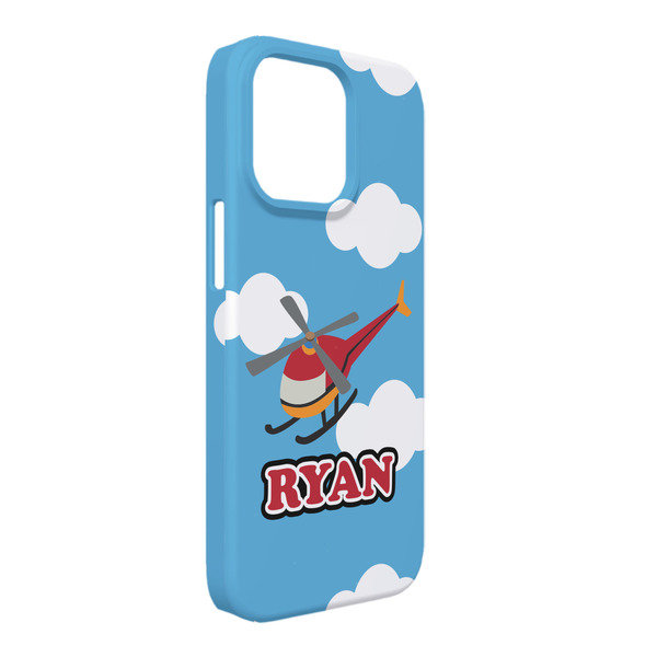 Custom Helicopter iPhone Case - Plastic - iPhone 13 Pro Max (Personalized)