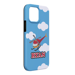 Helicopter iPhone Case - Rubber Lined - iPhone 13 Pro Max (Personalized)