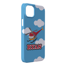 Helicopter iPhone Case - Plastic - iPhone 14 Plus (Personalized)