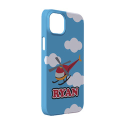 Helicopter iPhone Case - Plastic - iPhone 14 Pro (Personalized)