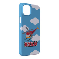 Helicopter iPhone Case - Plastic - iPhone 14 Pro Max (Personalized)