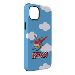 Helicopter iPhone Case - Rubber Lined - iPhone 14 Pro Max (Personalized)